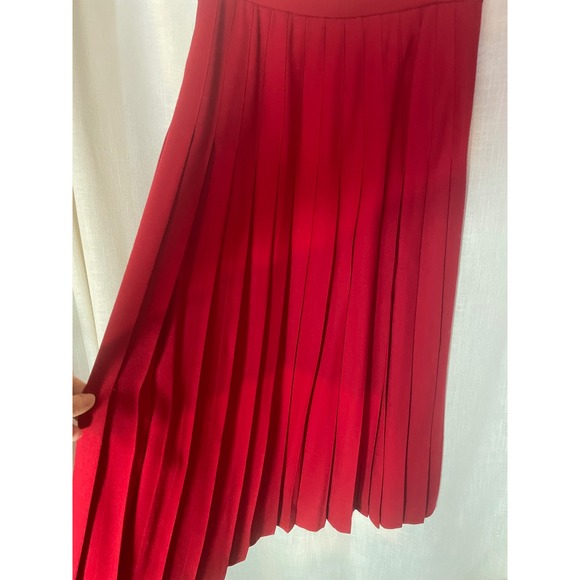 Vintage Evan-Picone Midi Skirt Size 8 Red Wool Pleated Union Made in USA GUC‎ - Picture 2 of 10